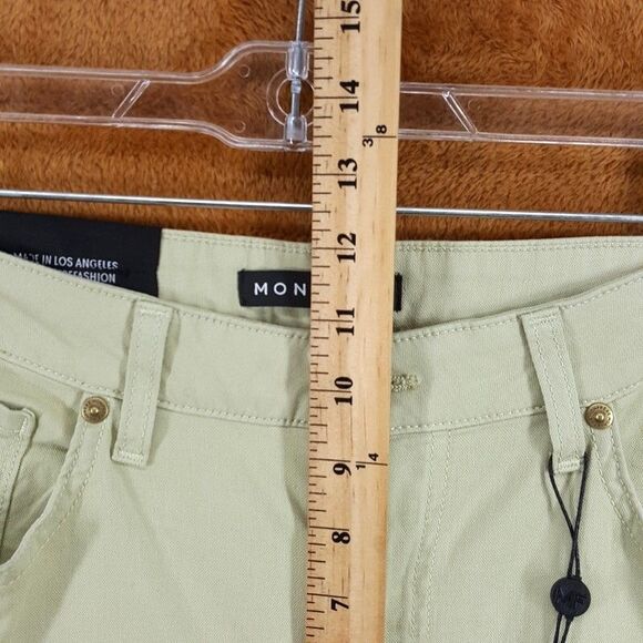 MONFRERE Mens Jeans Size 33 Green Lightweight Linen Denim BRANDO SLIM $210 - Picture 8 of 10